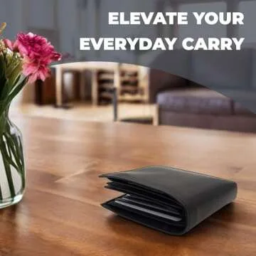 AG Wallets Bifold Leather Wallet for Men - Men’s Wallet with Double Center Flap & 3 ID Windows - C...