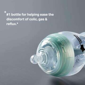 Tommee Tippee Advanced Anti-Colic Fussy Baby Bottle and Pacifier Set, 0m+, 5oz and 9oz Self-Sterilizing Bottles, Slow-Flow Breast-Like Nipples, Ultralight Pacifiers