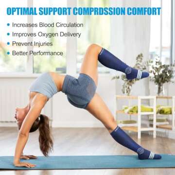 NEENCA Compression Socks for Women&Men, 20-30mmHg Knee High Graduated Stockings for All Day Wear, Better Blood Flow, Swelling