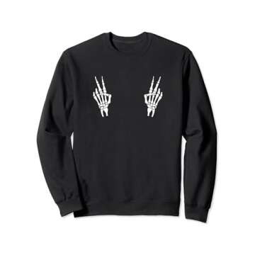 Peace Skelly Sweatshirt - Perfect for Breast Cancer Awareness Events!