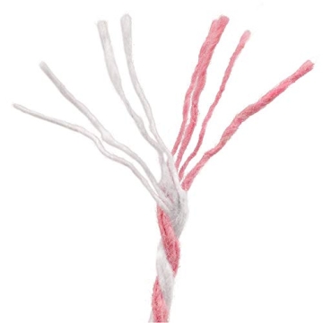 jijAcraft Pink and White Twine String for Crafts and Gifts