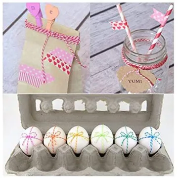 jijAcraft Pink and White Twine String for Crafts and Gifts