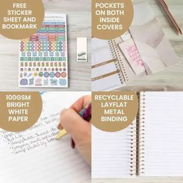 bloom daily planners 2025 Calendar Year Day Planner (January 2025 - December 2025) - 5.5” x 8.25” - Weekly/Monthly Agenda Organizer Book with Stickers & Bookmark - Brushed Beige