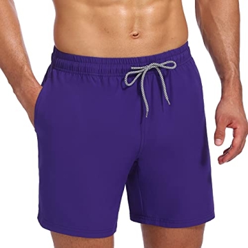 Biwisy Quick Dry Men's Swimming Trunks Stylish Beach Shorts
