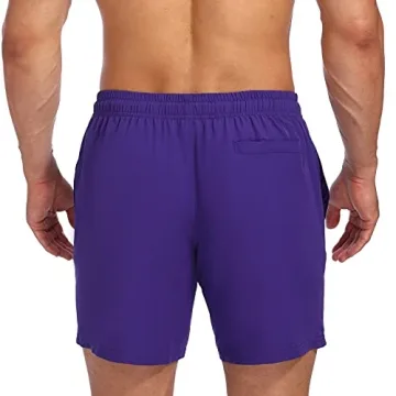 Biwisy Quick Dry Men's Swimming Trunks Stylish Beach Shorts