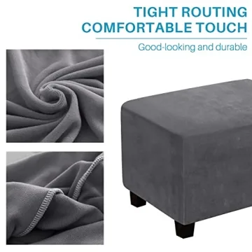 Stylish Ottoman Cover for Furniture Protection, Machine Washable