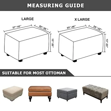Stylish Ottoman Cover for Furniture Protection, Machine Washable