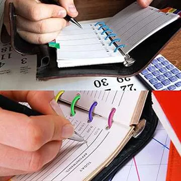 Loose Leaf Binder Rings - 140pcs Colorful Office Rings