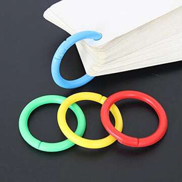 Loose Leaf Binder Rings - 140pcs Colorful Office Rings
