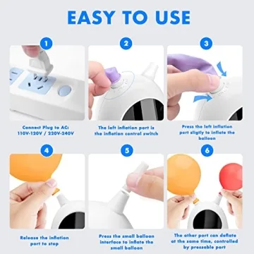 SPLAKS Electric Balloon Pump Fast Portable Party Decor