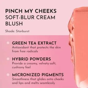 LAWLESS Pinch My Cheeks Soft-Blur Cream Blush - Starburst - Premium Weightless, Creamy Blush - Build...