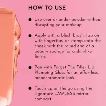 LAWLESS Pinch My Cheeks Soft-Blur Cream Blush - Starburst - Premium Weightless, Creamy Blush - Buildable Color for Lips and Cheeks - 0.18 oz
