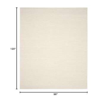 SAFAVIEH Natura Collection Area Rug - 8' x 10', Ivory, Handmade Wool, Long-Lasting Durable Design fo...
