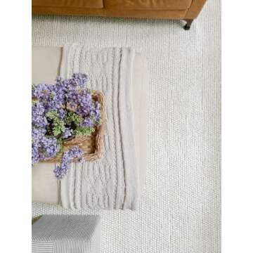 Handmade Wool Area Rug for High Traffic Areas - 8' x 10'