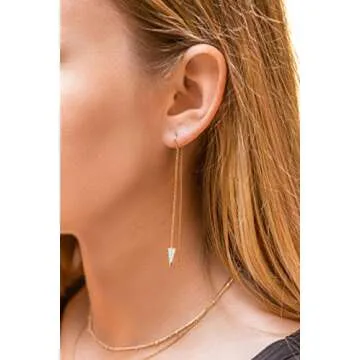 Stylish Benevolence LA 14k Gold Opal Earrings for Women