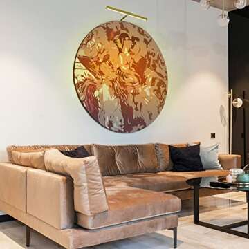 Ciata Picture Light Picture Frame Light Adjustable 14-Inches Integrated LED Art Light 15 Watt Metal Picture Lights for Wall, Artwork Light with in-line On/Off Switch E12 Candelabra Base Polished Brass