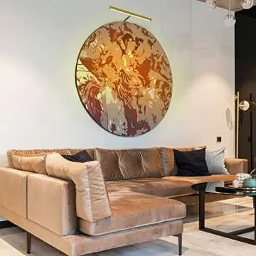 Ciata Picture Light Picture Frame Light Adjustable 14-Inches Integrated LED Art Light 15 Watt Metal Picture Lights for Wall, Artwork Light with in-line On/Off Switch E12 Candelabra Base Polished Brass