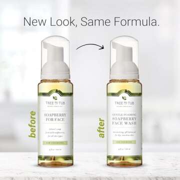 Tree to Tub Sensitive Skin Face Wash for Dry Skin - Fragrance Free Gentle Face Cleanser for Women & Men, Unscented Hydrating Foaming Facial Cleanser, Daily Face Soap w/All Natural Organic Aloe Vera