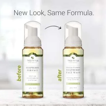 Tree to Tub Sensitive Skin Face Wash for Dry Skin - Fragrance Free Gentle Face Cleanser for Women & Men, Unscented Hydrating Foaming Facial Cleanser, Daily Face Soap w/All Natural Organic Aloe Vera