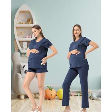 Rnxrbb Postpartum Nursing Pajamas Set for New Moms