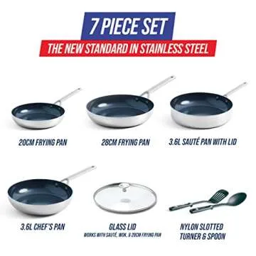 Blue Diamond Ceramic Nonstick Cookware Set for All Stovetops