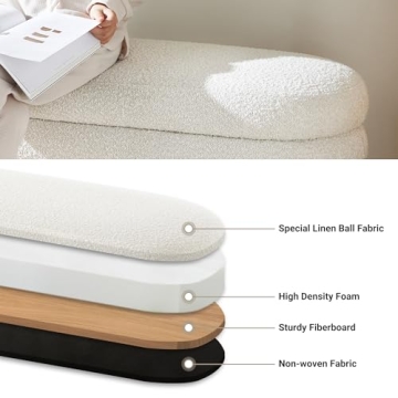 Busaurus Multifunctional Storage Ottoman Bench in Ivory