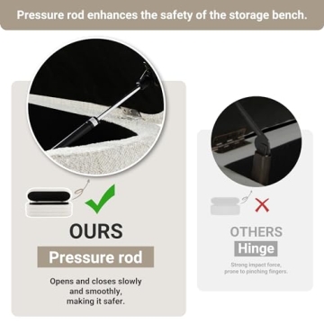 Busaurus Multifunctional Storage Ottoman Bench in Ivory