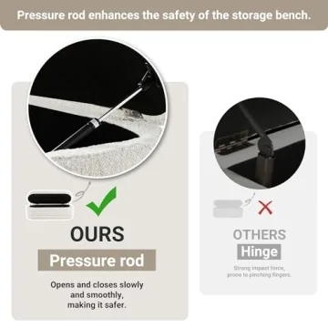 Busaurus Multifunctional Storage Ottoman Bench in Ivory