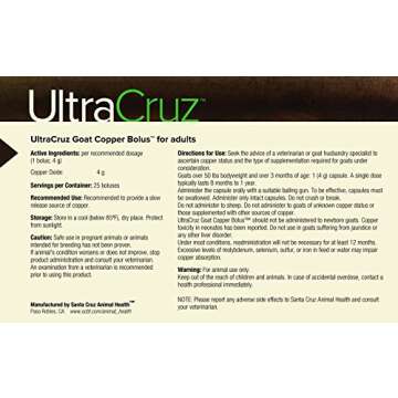 UltraCruz - sc-363568 Goat Copper Bolus Supplement for Adults, 25 Count x 4 Grams