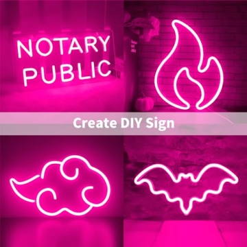 16.4ft Pink Neon LED Strip Lights Waterproof Flexible Dimmable