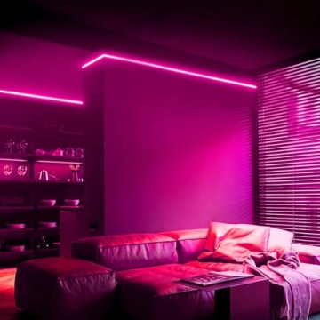 16.4ft Pink Neon LED Strip Lights Waterproof Flexible Dimmable