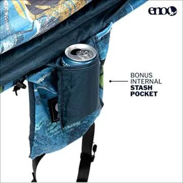 ENO DoubleNest Hammock - Lightweight & Portable Camping Hammock - 1 to 2 Person Backpacking Hammock - for Camping, Hiking, Backpacking, Travel, a Festival, or The Beach - Surf Break/Marine