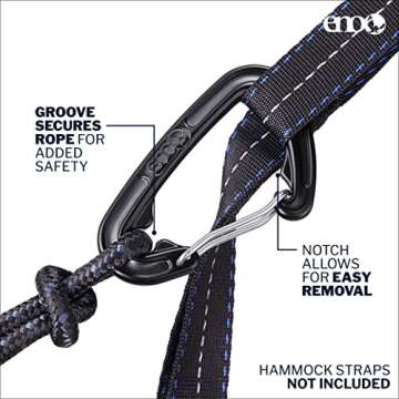 ENO DoubleNest Hammock - Lightweight & Portable Camping Hammock - 1 to 2 Person Backpacking Hammock - for Camping, Hiking, Backpacking, Travel, a Festival, or The Beach - Surf Break/Marine