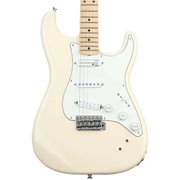 Fender EOB Stratocaster Electric Guitar - Olympic White with Maple Fingerboard