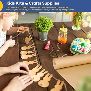Vanhench Brown Wrapping Paper Craft Kraft Paper for Gifts