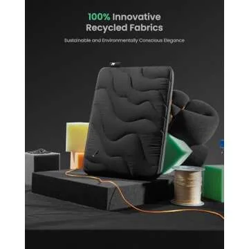 tomtoc 360 Protective Puffy Laptop Sleeve for 14-inch MacBook Pro M4/M3/M2/M1 Pro/Max A3112 A3401 A3185 A2992 A2918 A2779 2024, 13.5/13.8-inch Surface Laptop 7(Copilot+ PC)/6/5/4/3, Quilted Design
