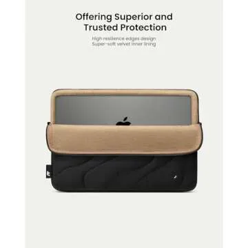 tomtoc 360 Protective Puffy Laptop Sleeve for 14-inch MacBook Pro M4/M3/M2/M1 Pro/Max A3112 A3401 A3185 A2992 A2918 A2779 2024, 13.5/13.8-inch Surface Laptop 7(Copilot+ PC)/6/5/4/3, Quilted Design