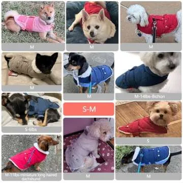 KYEESE Dog Coats Warm Dog Jacket Winter Cozy Windproof Padded Sherpa Dog Outfits for Small Dogs with Furry Collar Dog Clothes, Beige,M