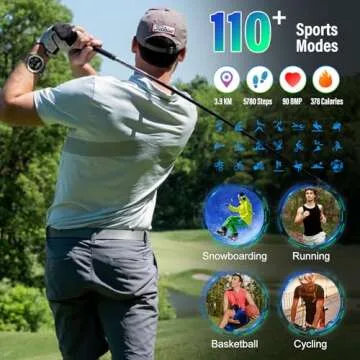 Military Watches for Men - Bluetooth Fitness Tracker Smartwatch