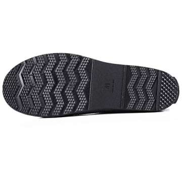 Asgard Women's Mid Calf Rain Boots Collar Gardening Boots Ultra Lightweight Portable Garden Shoes Black 41 (Size 10)