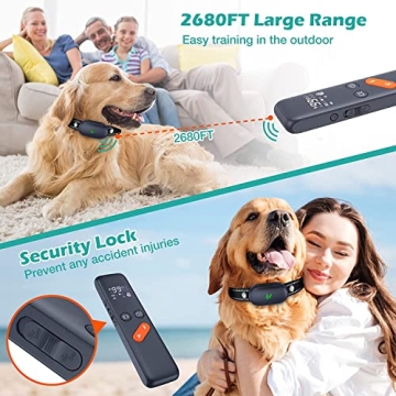 Upgraded Dog Training Collar 4 Modes Waterproof 2680FT Range