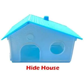 Large 5-Floor Twin Tower Habitat Syrian Hamster Rodent Gerbils Mouse Mice Rat Home Cage with Hide House Running Exercise Wheel Water Bottle Food Dish Deep Base