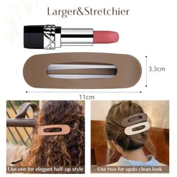 Yanibest Flat Hair Claw Clips – 5pc Chic Accessories for All Hair Types