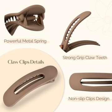 Stylish Yanibest Flat Hair Claw Clips for Every Hair Type