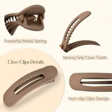 Stylish Yanibest Flat Hair Claw Clips for Every Hair Type