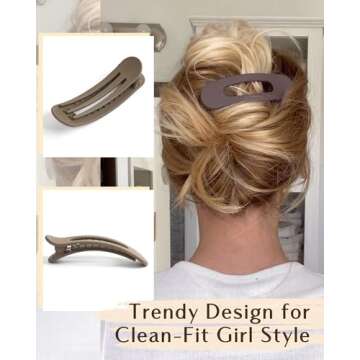 Stylish Yanibest Flat Hair Claw Clips for Every Hair Type