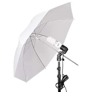 EMART Photography Backdrop Continuous Umbrella Studio Lighting Kit, Muslin Chromakey Green Screen and Photographic Equipment for Photo Video Shoot