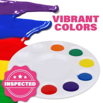 J MARK Toddler Painting Set – 43 Piece Complete Toddler Paint Set, Spill Proof Paint Cups, Washable Paint for Toddlers, Painting Tools, Smock, Brushes and More