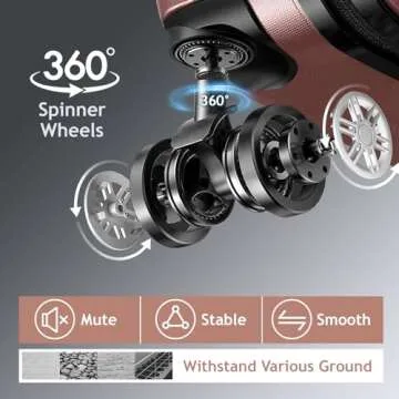 Karl home 3-Piece Luggage Set Travel Lightweight Suitcases with Rolling Wheels, TSA lock & Moulded Corner, Carry on Luggages for Business, Trip, Rose Gold (20"/24"/28")