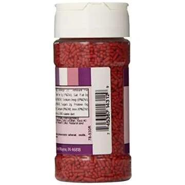CK Products Cake Decorating Bottle Jimmies, 3.2 oz, Red